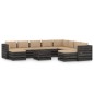 11-tlg. Garten-Lounge-Set mit Kissen Grau Imprägniertes Holz 11-tlg. Garten-Lounge-Set mit Kissen Grau Imprägniertes Holz