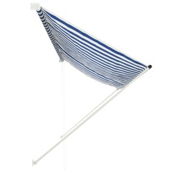 vidaXL Einziehbare Markise 350 x 150 cm Blau und Weiß