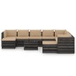 11-tlg. Garten-Lounge-Set mit Kissen Grau Imprägniertes Holz 11-tlg. Garten-Lounge-Set mit Kissen Grau Imprägniertes Holz