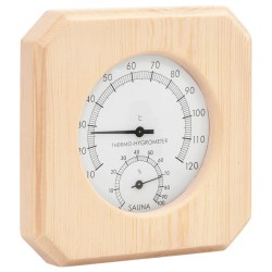 vidaXL 2-in-1 Sauna-Hygrothermograph und Sanduhr Set Massivholz Kiefer