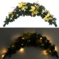 Weihnachts-Türbogen mit LED-Lichtern Grün 90 cm PVC Weihnachts-Türbogen mit LED-Lichtern Grün 90 cm PVC