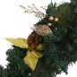 Weihnachts-Türbogen mit LED-Lichtern Grün 90 cm PVC Weihnachts-Türbogen mit LED-Lichtern Grün 90 cm PVC