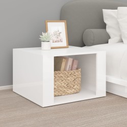 Nachttisch Hochglanz-Weiß 57x55x36 cm Holzwerkstoff