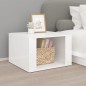 Nachttisch Hochglanz-Weiß 57x55x36 cm Holzwerkstoff Nachttisch Hochglanz-Weiß 57x55x36 cm Holzwerkstoff