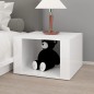 Nachttisch Hochglanz-Weiß 57x55x36 cm Holzwerkstoff Nachttisch Hochglanz-Weiß 57x55x36 cm Holzwerkstoff