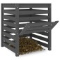 Komposter Grau 63,5x63,5x77,5 cm Massivholz Kiefer Komposter Grau 63,5x63,5x77,5 cm Massivholz Kiefer