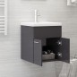 Waschbeckenunterschrank Hochglanz-Grau 41x38,5x46cm Waschbeckenunterschrank Hochglanz-Grau 41x38,5x46cm