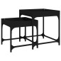 Beistelltische 2 Stk. Schwarz Holzwerkstoff Beistelltische 2 Stk. Schwarz Holzwerkstoff