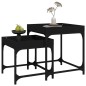 Beistelltische 2 Stk. Schwarz Holzwerkstoff Beistelltische 2 Stk. Schwarz Holzwerkstoff