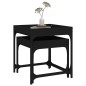 Beistelltische 2 Stk. Schwarz Holzwerkstoff Beistelltische 2 Stk. Schwarz Holzwerkstoff