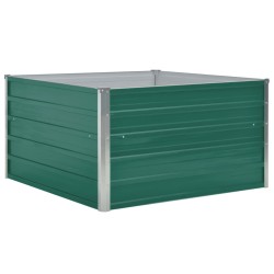vidaXL Hochbeet 100 x 100 x 45 cm Verzinkter Stahl Grün