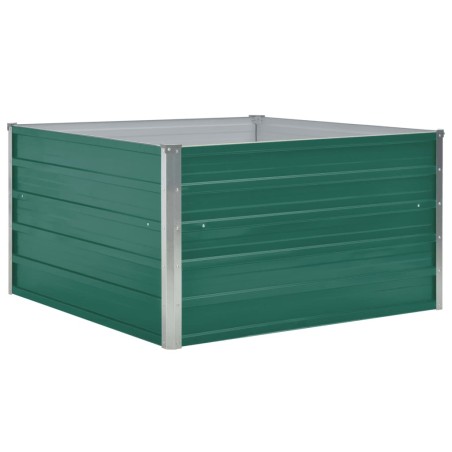 vidaXL Hochbeet 100 x 100 x 45 cm Verzinkter Stahl Grün