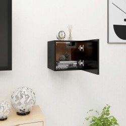 vidaXL TV-Wandschrank Schwarz 30,5x30x30 cm