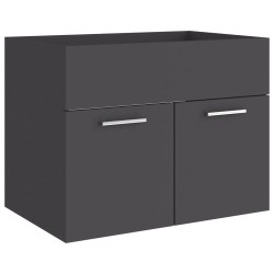 Waschbeckenunterschrank Grau 60x38,5x46 cm Holzwerkstoff