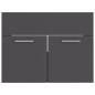Waschbeckenunterschrank Grau 60x38,5x46 cm Holzwerkstoff
