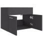 Waschbeckenunterschrank Grau 60x38,5x46 cm Holzwerkstoff