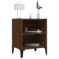Nachttische 2 Stk. Metallbeine Braun Eichen-Optik 40x30x50 cm Nachttische 2 Stk. Metallbeine Braun Eichen-Optik 40x30x50 cm