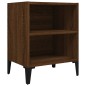 Nachttische 2 Stk. Metallbeine Braun Eichen-Optik 40x30x50 cm Nachttische 2 Stk. Metallbeine Braun Eichen-Optik 40x30x50 cm