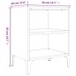 Nachttische 2 Stk. Metallbeine Braun Eichen-Optik 40x30x50 cm Nachttische 2 Stk. Metallbeine Braun Eichen-Optik 40x30x50 cm