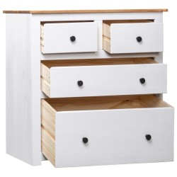 Sideboard Weiß 80x40x83 cm Kiefernholz Panama