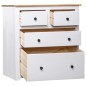 Sideboard Weiß 80x40x83 cm Kiefernholz Panama Sideboard Weiß 80x40x83 cm Kiefernholz Panama