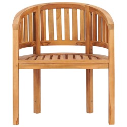 vidaXL Bananenstuhl Massivholz Teak