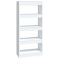 Bücherregal/Raumteiler Hochglanz-Weiß 60x30x135cm Holzwerkstoff Bücherregal/Raumteiler Hochglanz-Weiß 60x30x135cm Holzwerkstoff