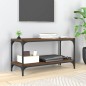 TV-Schrank Braun Eichen-Optik 80x33x41 cm Holzwerkstoff Stahl TV-Schrank Braun Eichen-Optik 80x33x41 cm Holzwerkstoff Stahl