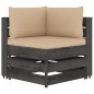 6-tlg. Garten-Lounge-Set mit Kissen Grau Imprägniertes Holz 6-tlg. Garten-Lounge-Set mit Kissen Grau Imprägniertes Holz