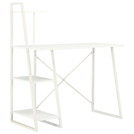 Schreibtisch mit Regaleinheit Weiß 102×50×117 cm