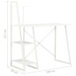 Schreibtisch mit Regaleinheit Weiß 102×50×117 cm Schreibtisch mit Regaleinheit Weiß 102×50×117 cm