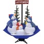 Weihnachtsbaum mit Schnee und Schirm-Fuß Blau 170 cm PVC Weihnachtsbaum mit Schnee und Schirm-Fuß Blau 170 cm PVC