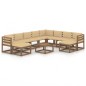 11-tlg. Garten-Lounge-Set mit Kissen Beige 11-tlg. Garten-Lounge-Set mit Kissen Beige