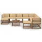 11-tlg. Garten-Lounge-Set mit Kissen Beige 11-tlg. Garten-Lounge-Set mit Kissen Beige