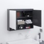 Spiegelschrank fürs Bad 80x15x60 cm MDF Grau Spiegelschrank fürs Bad 80x15x60 cm MDF Grau