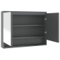 Spiegelschrank fürs Bad 80x15x60 cm MDF Grau Spiegelschrank fürs Bad 80x15x60 cm MDF Grau