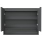 Spiegelschrank fürs Bad 80x15x60 cm MDF Grau Spiegelschrank fürs Bad 80x15x60 cm MDF Grau