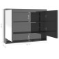 Spiegelschrank fürs Bad 80x15x60 cm MDF Grau Spiegelschrank fürs Bad 80x15x60 cm MDF Grau