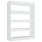 vidaXL Bücherregal/Raumteiler Hochglanz-Weiß 100x30x135 cm vidaXL Bücherregal/Raumteiler Hochglanz-Weiß 100x30x135 cm