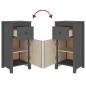 vidaXL Sideboards 2 Stk. Grau 40x35x80 cm Massivholz Kiefer vidaXL Sideboards 2 Stk. Grau 40x35x80 cm Massivholz Kiefer