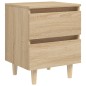 Nachttische 2 Stk. Kiefernholz-Beinen Sonoma-Eiche 40x35x50cm Nachttische 2 Stk. Kiefernholz-Beinen Sonoma-Eiche 40x35x50cm