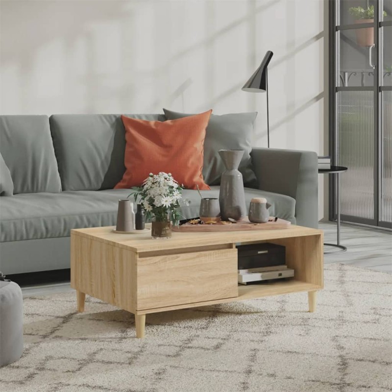 vidaXL Couchtisch Sonoma-Eiche 90x60x35 cm Holzwerkstoff vidaXL Couchtisch Sonoma-Eiche 90x60x35 cm Holzwerkstoff