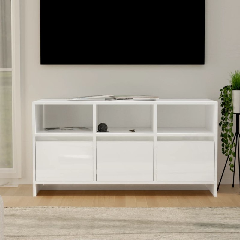 TV-Schrank Hochglanz-Weiß 102x37,5x52,5 cm Holzwerkstoff TV-Schrank Hochglanz-Weiß 102x37,5x52,5 cm Holzwerkstoff