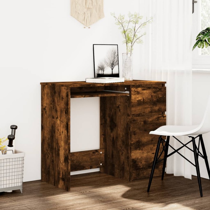 vidaXL Schreibtisch Räuchereiche 90x45x76 cm Holzwerkstoff vidaXL Schreibtisch Räuchereiche 90x45x76 cm Holzwerkstoff