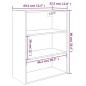 Hängeschrank Schwarz 69,5x32,5x90 cm Hängeschrank Schwarz 69,5x32,5x90 cm