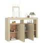 vidaXL Sideboard mit LED-Leuchten Sonoma-Eiche 115,5x30x75 cm vidaXL Sideboard mit LED-Leuchten Sonoma-Eiche 115,5x30x75 cm