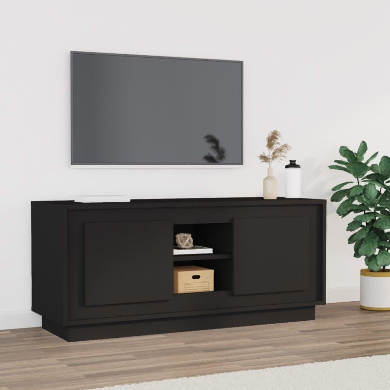 TV-Schrank Schwarz 102x35x45 cm Holzwerkstoff TV-Schrank Schwarz 102x35x45 cm Holzwerkstoff