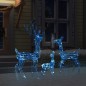 vidaXL LED-Rentier-Familie Weihnachtsdeko Acryl 300 LED Blau vidaXL LED-Rentier-Familie Weihnachtsdeko Acryl 300 LED Blau