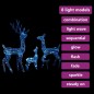 vidaXL LED-Rentier-Familie Weihnachtsdeko Acryl 300 LED Blau vidaXL LED-Rentier-Familie Weihnachtsdeko Acryl 300 LED Blau