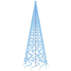 LED-Weihnachtsbaum mit Erdnägeln Blau 3000 LEDs 800 cm